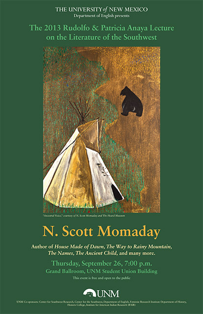 2013 Anaya Lecture Poster - N. Scott Momaday