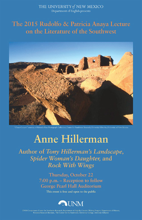 2015 Anaya Lecture Poster - Anne Hillerman