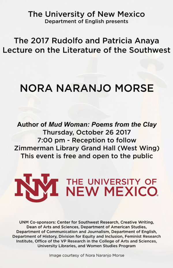 2017 Rudolfo and Patricia Anaya Lecture on the Literature of the Southwest - Nora Naranjo Morse